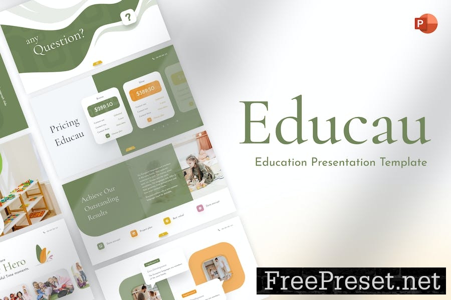 Educau Education PowerPoint Template CWK224L