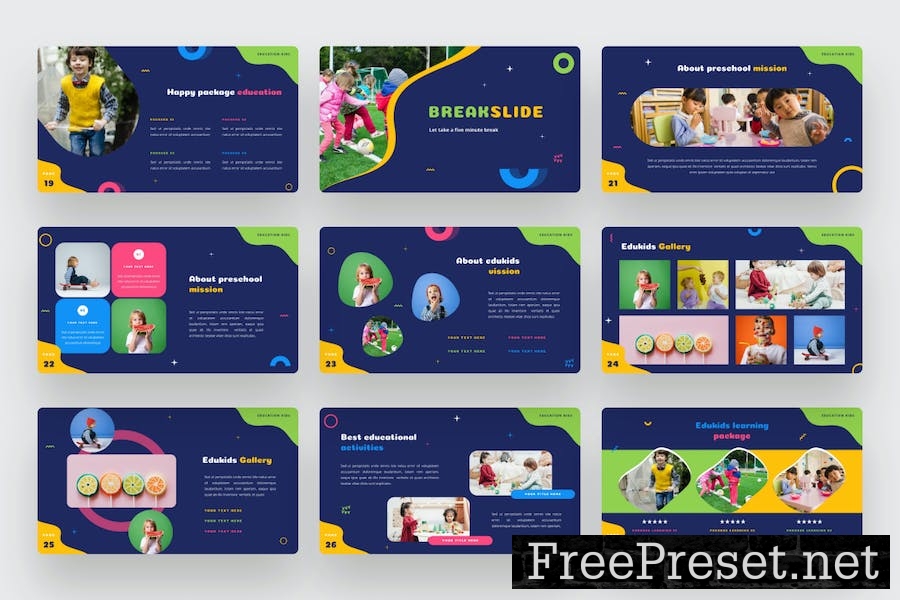 EduKids - kids education PowerPoint Template VBYG27J