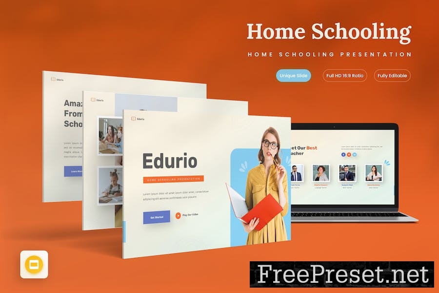 Edurio - Home Schooling Google Slides Template