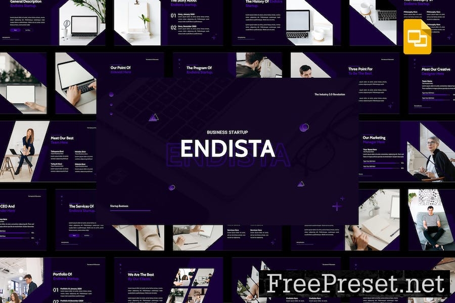 Endista - Business Startup Google Slides Template ZSDE9CQ