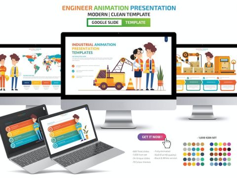 Engineer Animation Google Slides Template 4SMF5X5