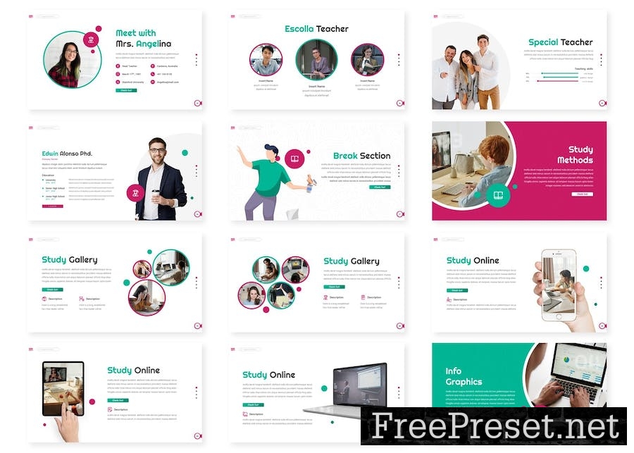 Escolla - Education Powerpoint Template 8R53D7M