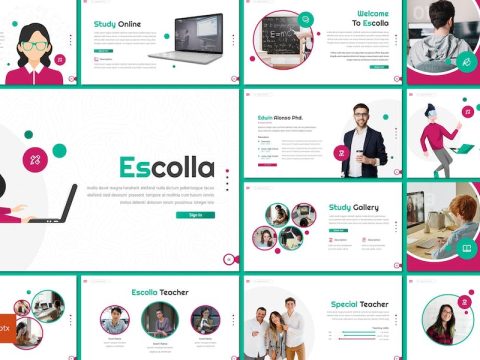 Escolla - Education Powerpoint Template 8R53D7M