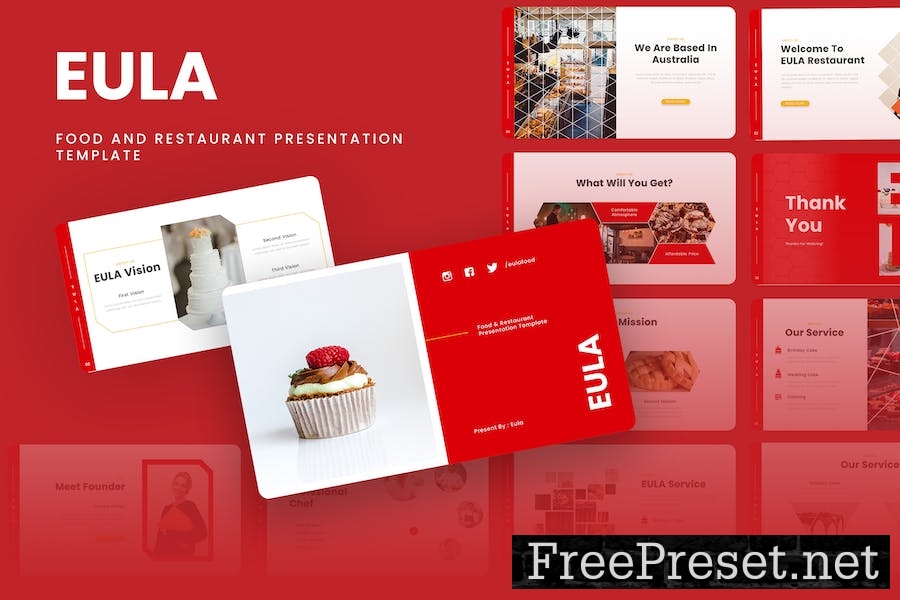 Eula – Food And Restaurant Google Slides Template 2LYFBU2