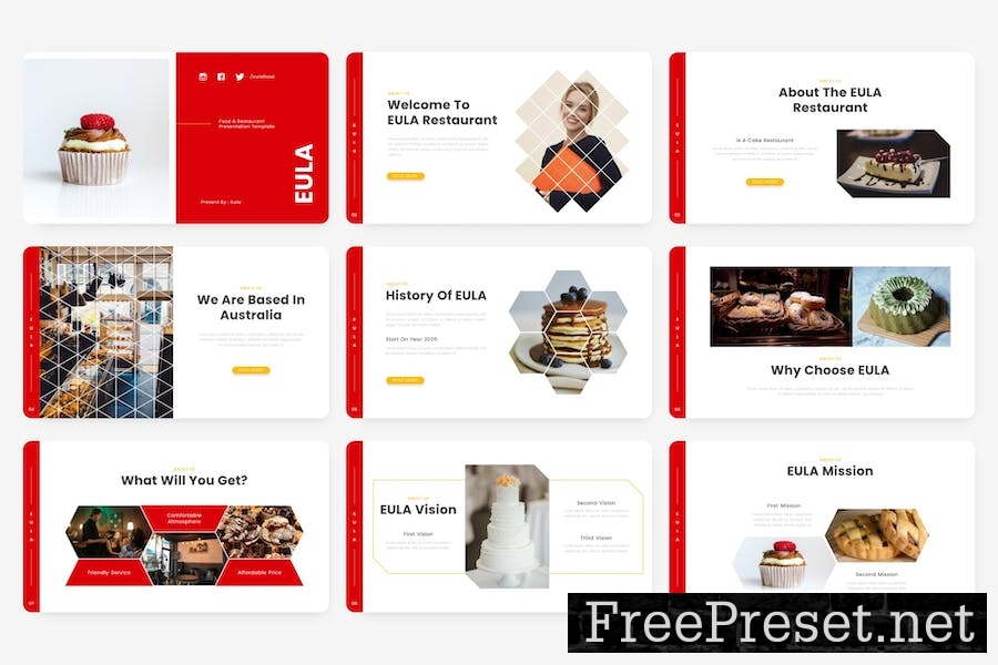 Eula – Food And Restaurant Keynote Template