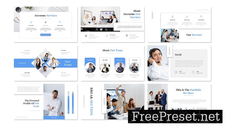 Fanny Business Presentation Google Slide Template SS5ES6Y