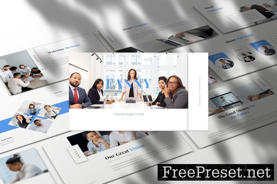 Fanny Business Presentation Google Slide Template SS5ES6Y