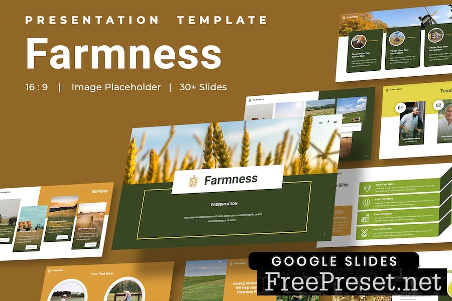 Farmness - Green Google Slides Template ZUVAXVE