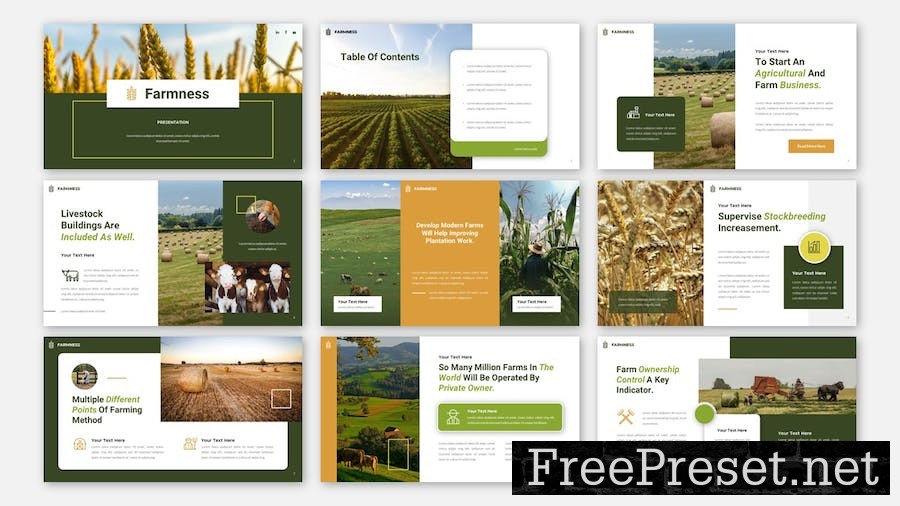 Farmness - Green Presentation Powerpoint Template 94XMUHM