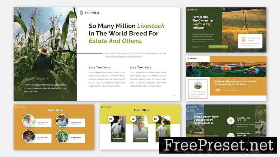 Farmness - Green Presentation Powerpoint Template 94XMUHM