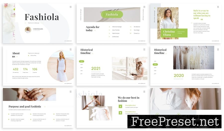 Fashiola - Fashion Google Slides Template A5GDZF4