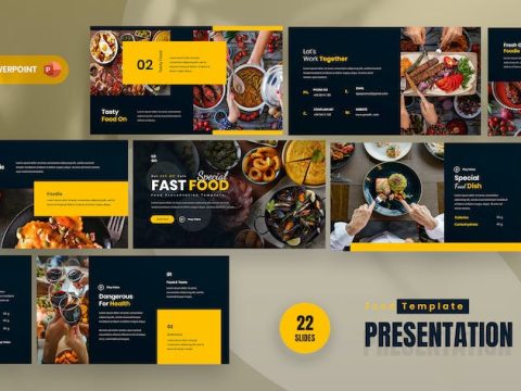 Fast Food PowerPoint Presentation Template LQFF2DU