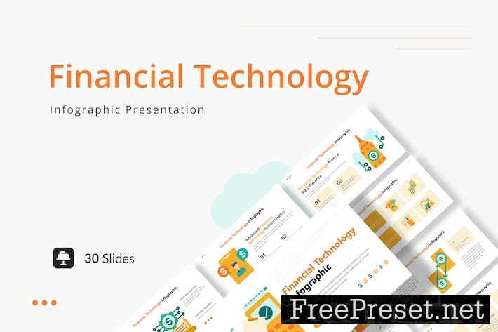 Financial Technology Infographic Keynote P7MG6SR