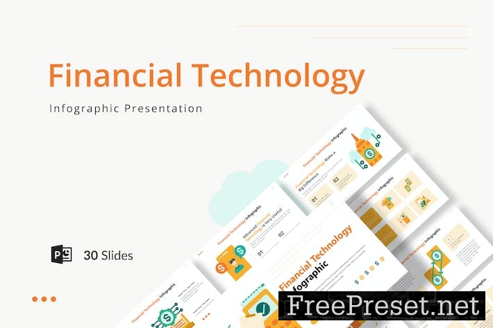 Financial Technology Infographic PowerPoint VXBWUUZ