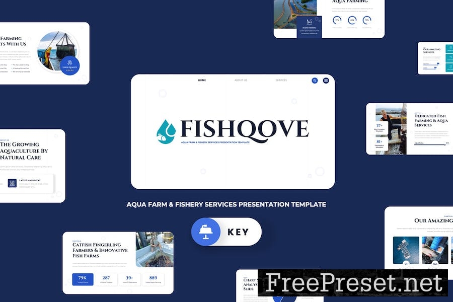 Fishqove - Aqua Farm & Fishery Keynote Template 8PXXFFE