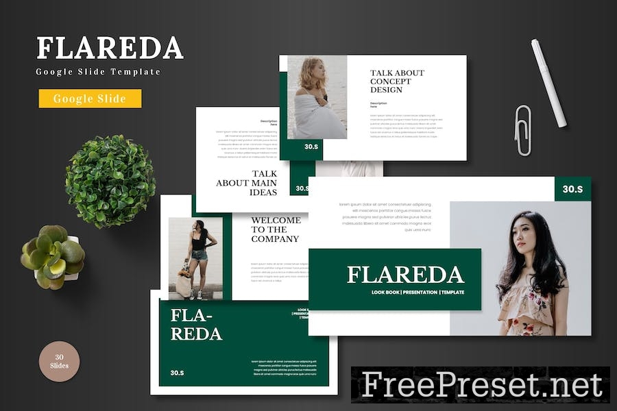 Flareda - Google Slide Template FJ27PBF