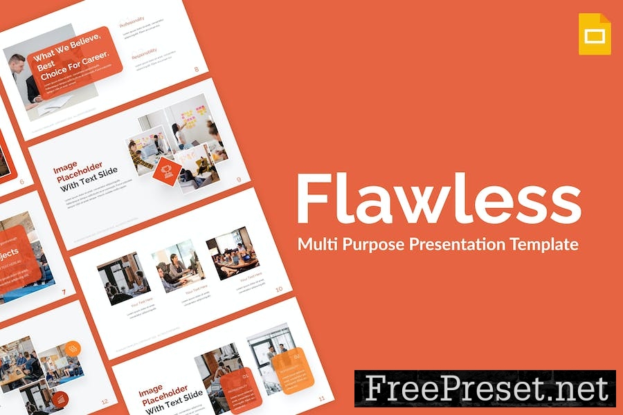 Flawless Orange Multipurpose Google Slide Template 2JHPGHX