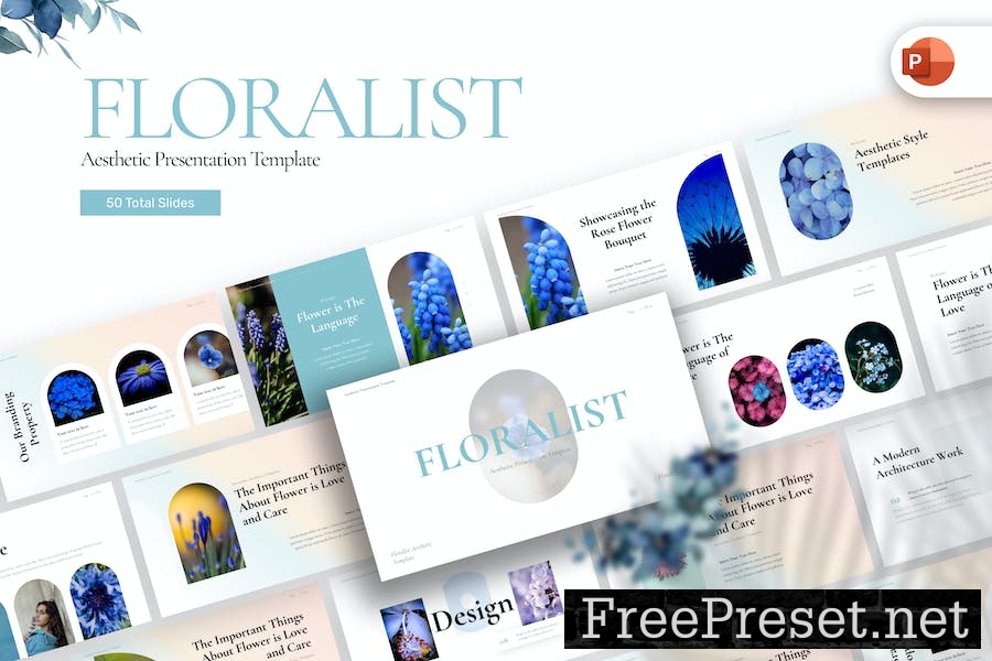 Floralist Aesthetic PowerPoint Template MVBDTD4