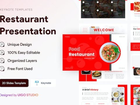 Food Restaurant Presentation Template Keynote MZCV3PR