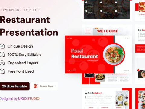 Food Restaurant Presentation Template Powerpoint JPAZWHF