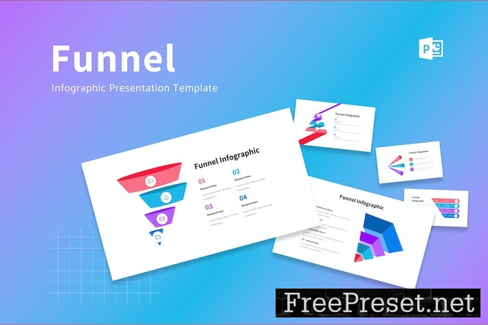 Funnel Infographic Presentation PowerPoint KC2KNFV