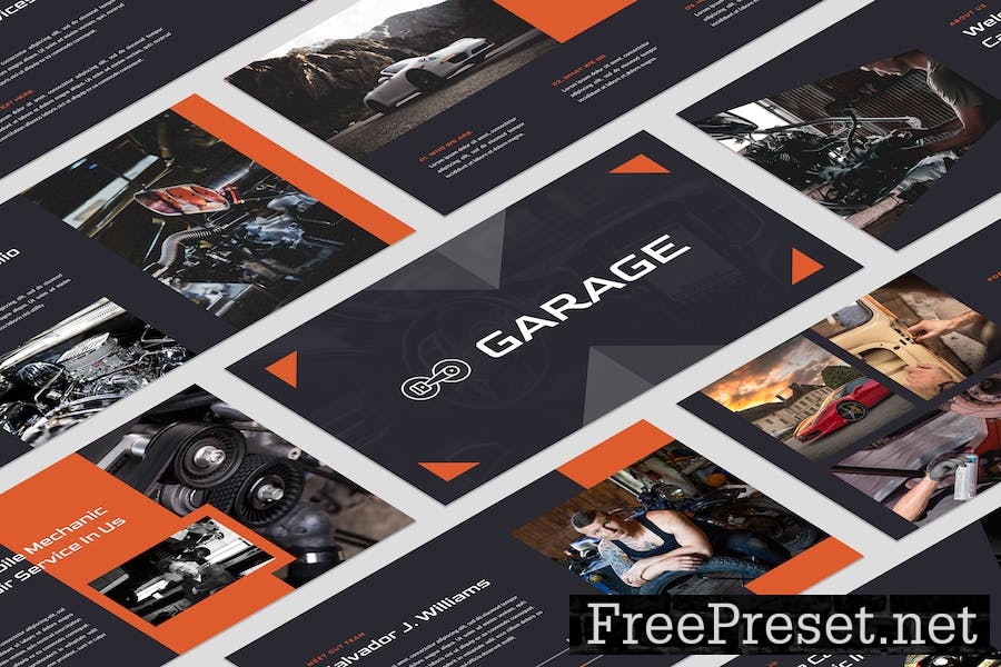 Garage - Car Repair Shop Google Slide Template