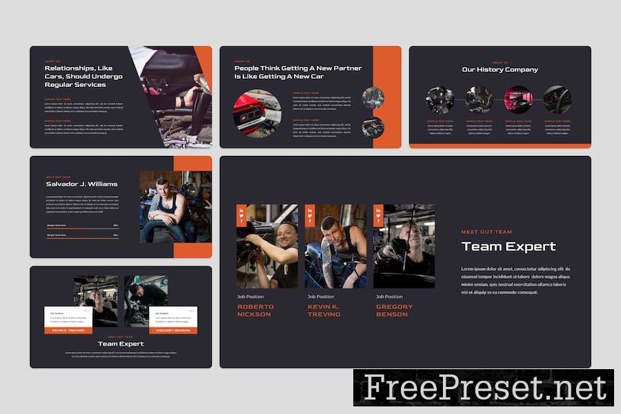 Garage - Car Repair Shop PowerPoint Template YPACHPR