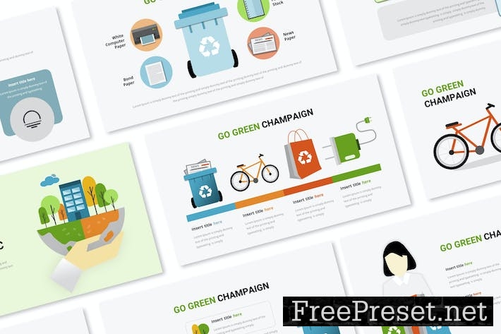 Go-Green Campaign Infographic Google Slides