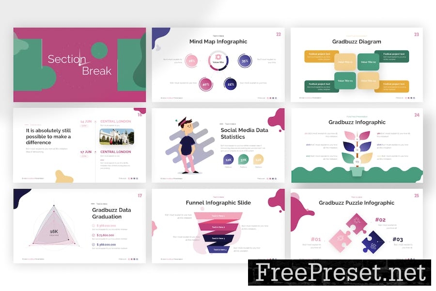 Gradbuzz Education Creative PowerPoint Template W9NPYVH