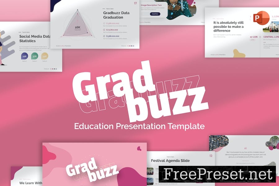 Gradbuzz Education Creative PowerPoint Template W9NPYVH