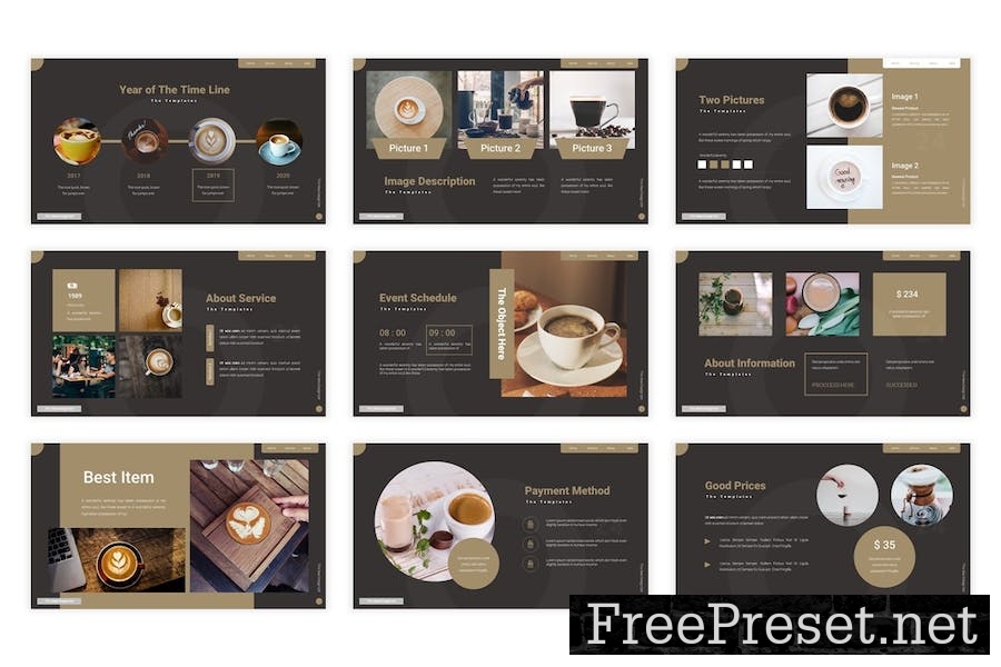 Great Coffee - Google Slide Template