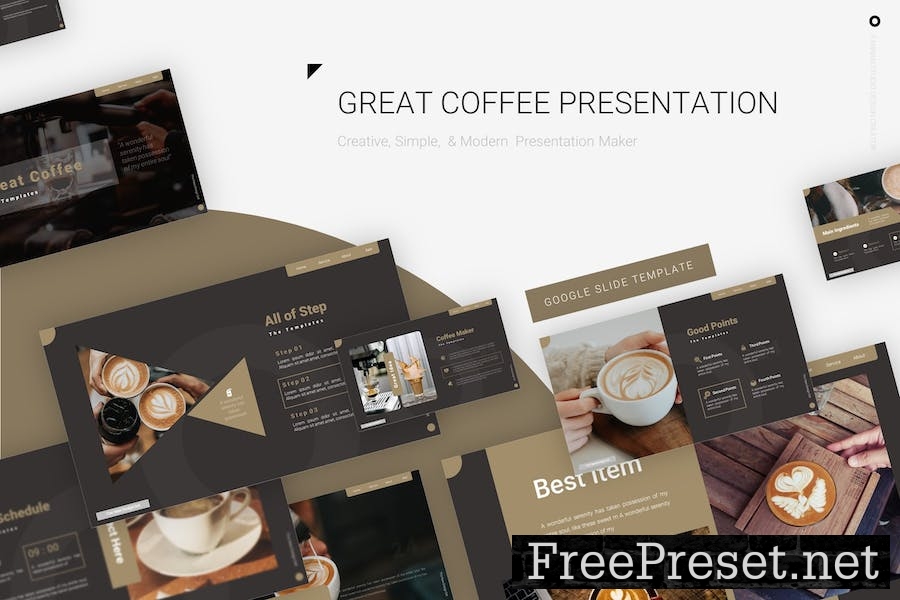 Great Coffee - Google Slide Template