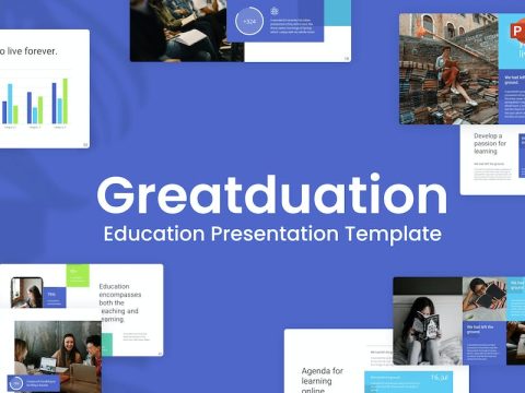 Greatduation Education PowerPoint Template PVJ9MVL