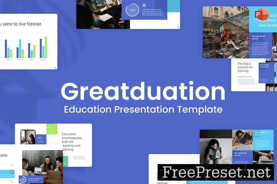 Greatduation Education PowerPoint Template PVJ9MVL