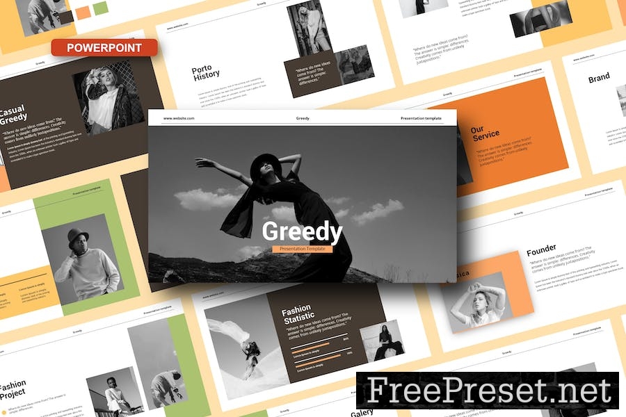 Greedy Powerpoint Template RHNWGVC