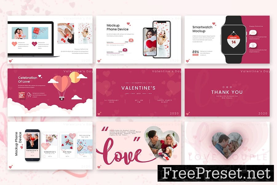 Happy Valentine - Romantic Google Slides Template