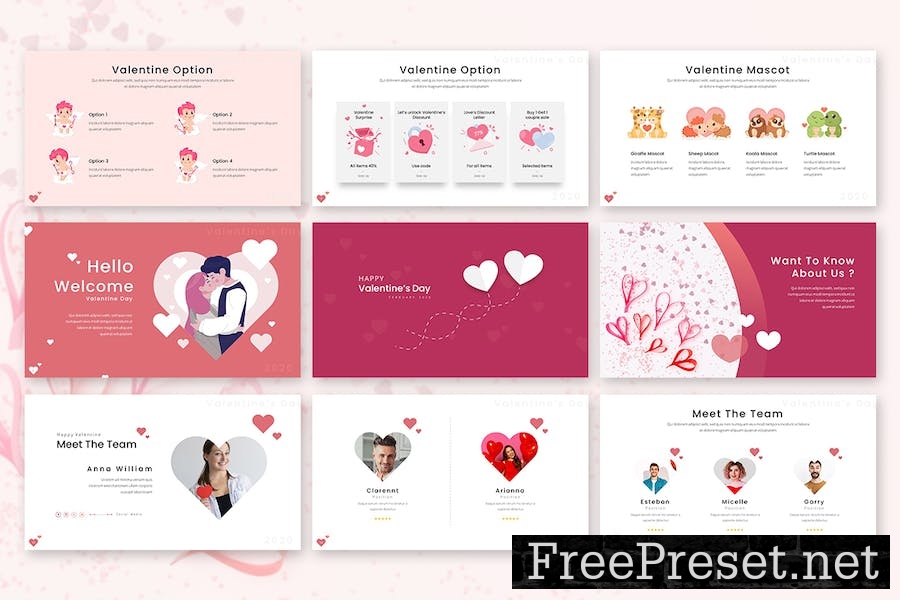 Happy Valentine - Romantic Google Slides Template