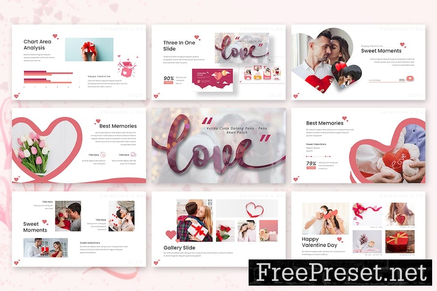 Happy Valentine - Romantic Google Slides Template