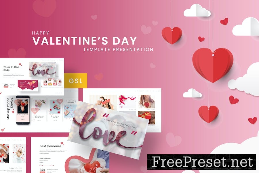 Happy Valentine - Romantic Google Slides Template