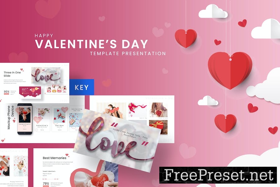 Happy Valentine - Romantic Keynote Template 7V2HSFH