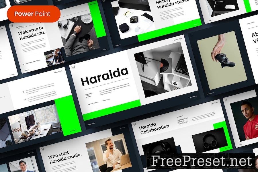 Haralda – Business PowerPoint Template NTM9VNT