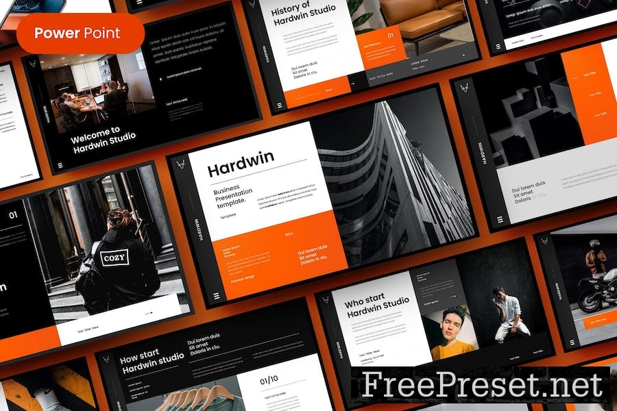 Hardwin – Business PowerPoint Template NAG6F5H