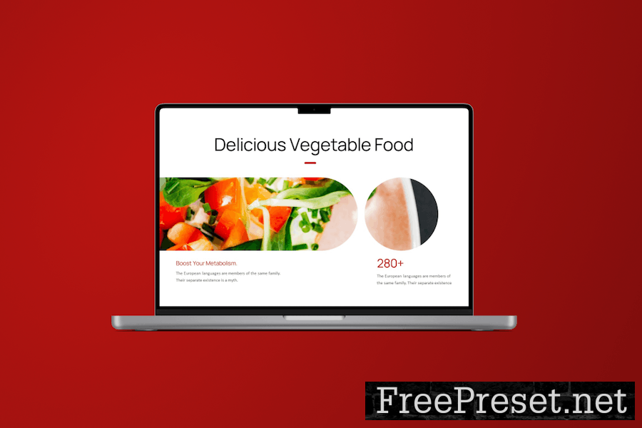 Healthy Food Creative Google Slides Template WC8HZXG