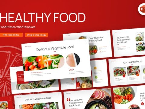 Healthy Food Creative PowerPoint Template HKE2GKY