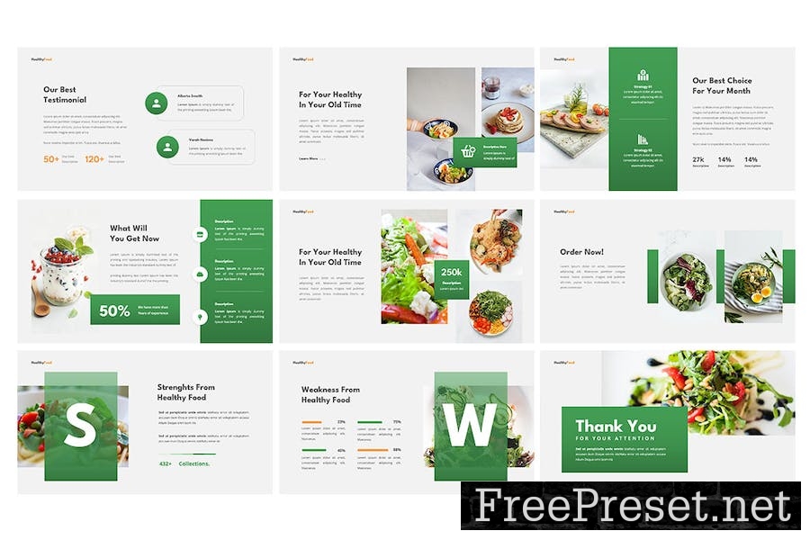 Healthy Food - Google Slide Template 6QKKMPK