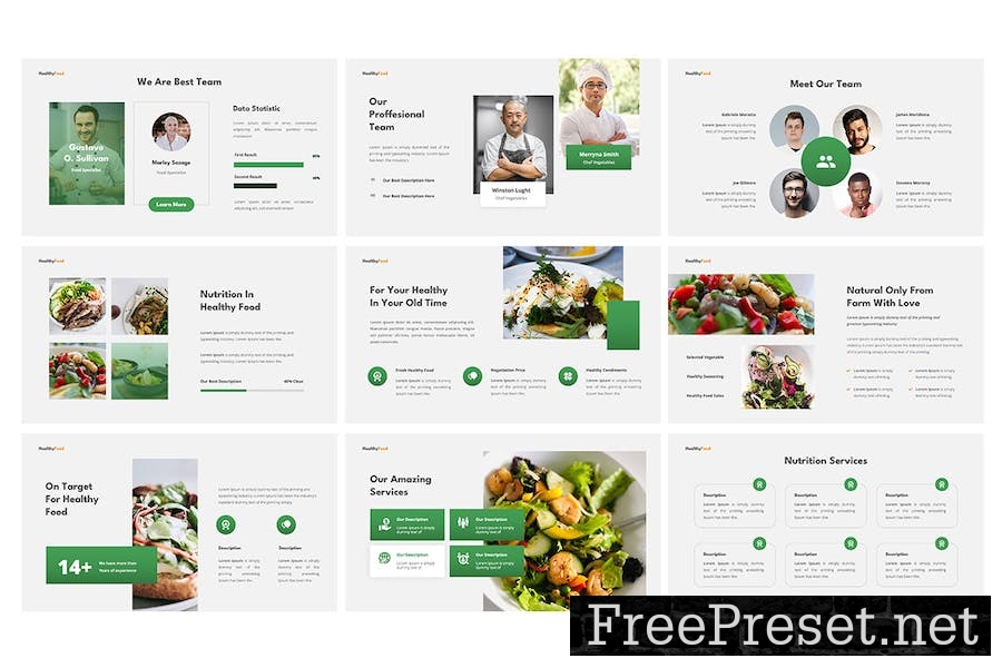 Healthy Food - Google Slide Template 6QKKMPK