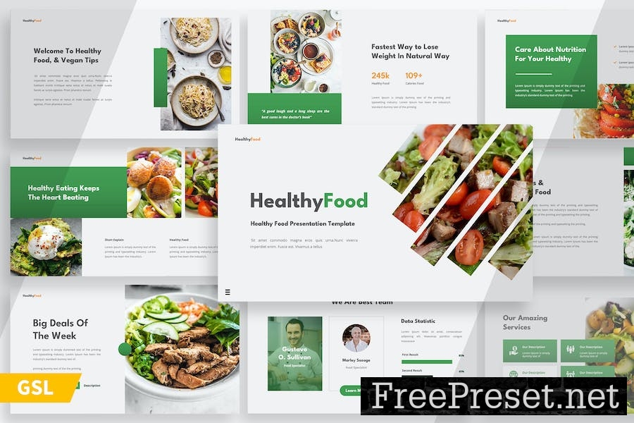 Healthy Food - Google Slide Template 6QKKMPK