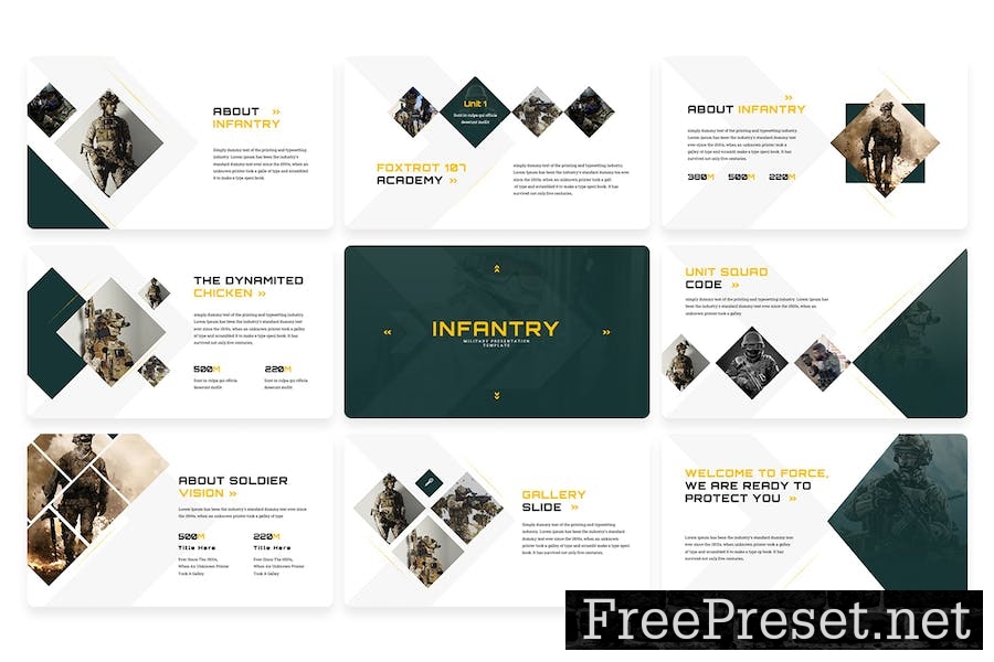 Infantry Military - Powerpoint Template PNDDLXK