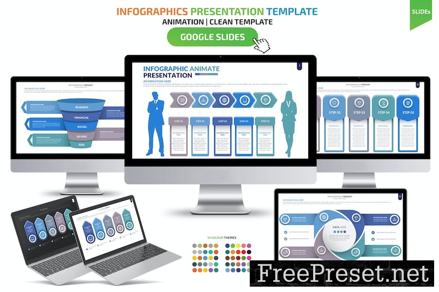 Infographic Google Slides Presentation Templates CK3T84Y