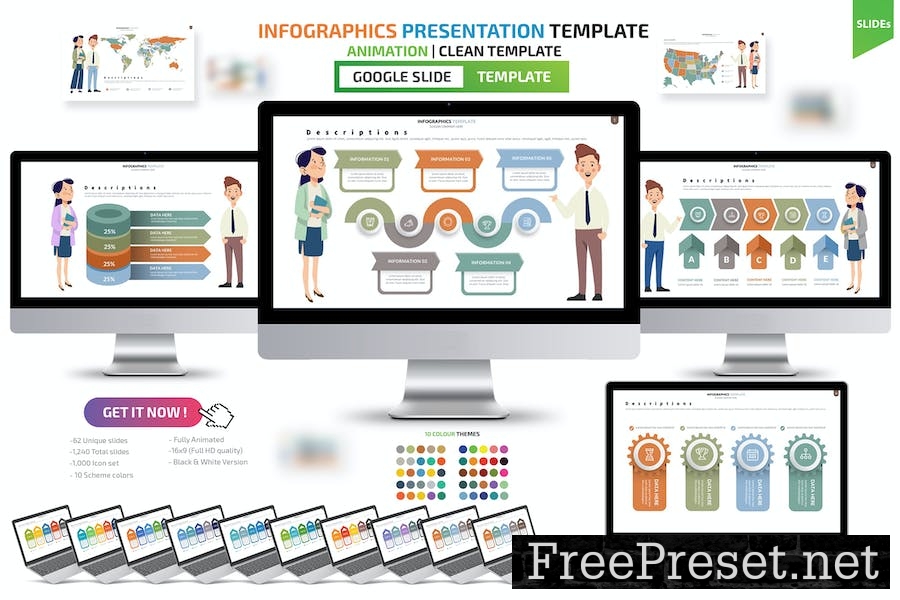 Infographics Google Slides Presentation Templates U2A86KV